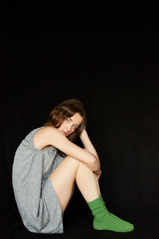 Bright Green Cashmere Socks-Socks-STABLE of Ireland