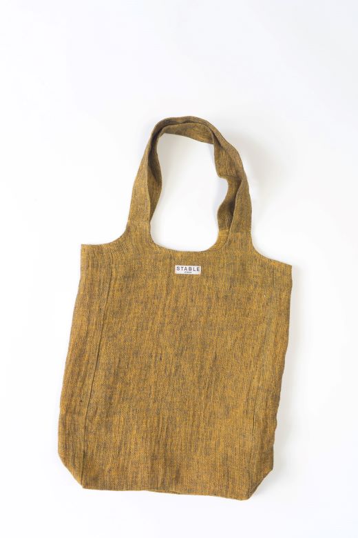 Gold Swim Linen Tote-Shopping Totes-STABLE of Ireland