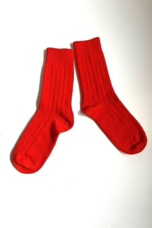 Orange Cashmere Socks-Socks-STABLE of Ireland