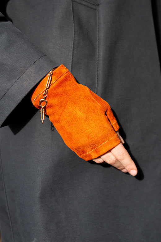 Pimms Orange Fingerless Gloves-Gloves-STABLE of Ireland
