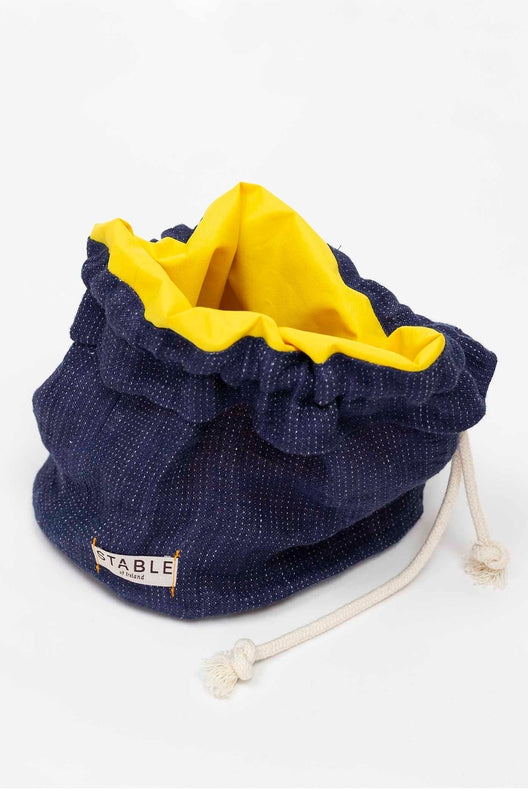 Navy Swim Linen Water Resistant Wash Bag-Shopping Totes-STABLE of Ireland