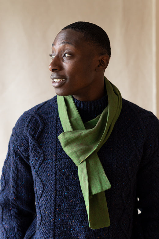 The STABLE Irish Linen Scarf - Moss Green-Scarves & Shawls-STABLE of Ireland