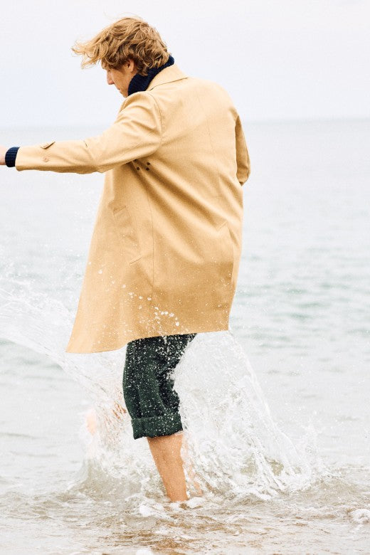 Camel Beige Mack Coat for Men