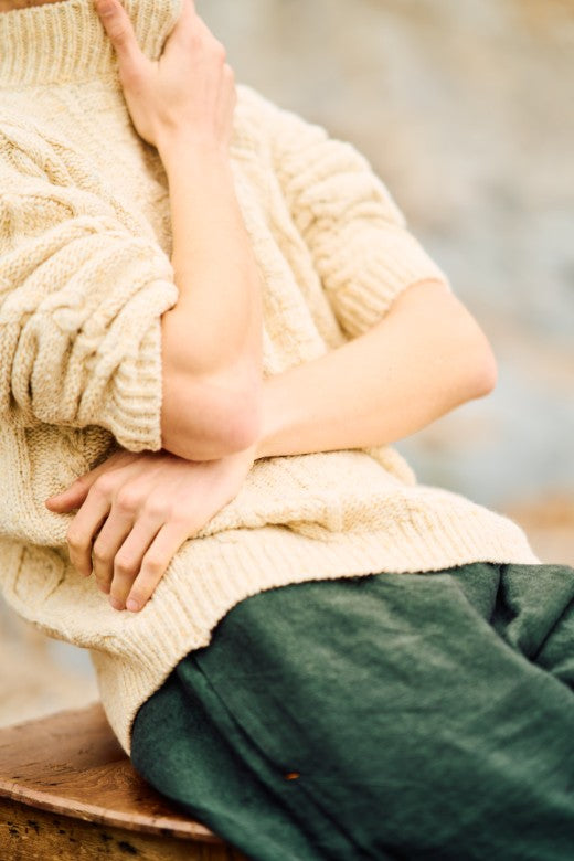 Natural Donegal Aran Jumper