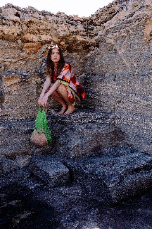 Abstract Shamrock Silk Top-Blouses-STABLE of Ireland