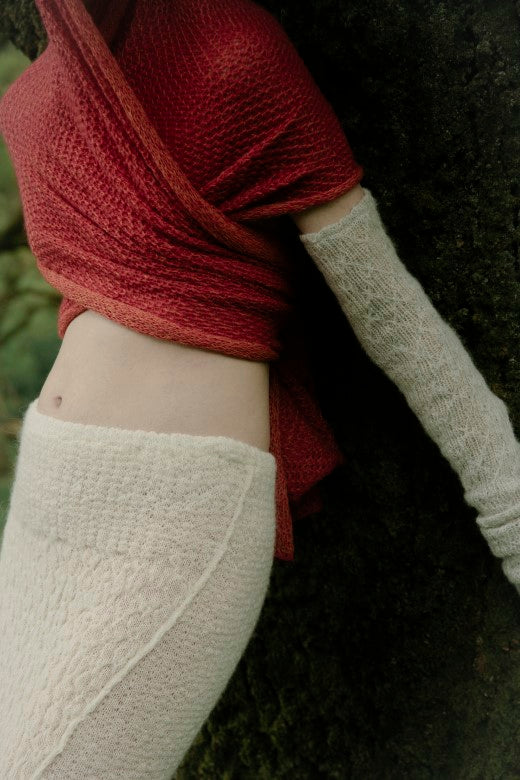 Alpaca Knitted Tube Skirt in Black-Dresses-STABLE of Ireland