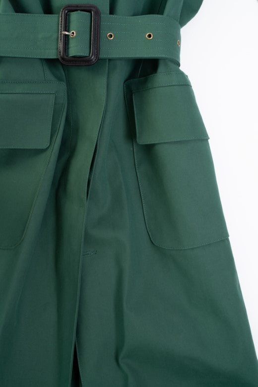 Bottle Green Mack Trench Coat-Coats & Jackets-STABLE of Ireland