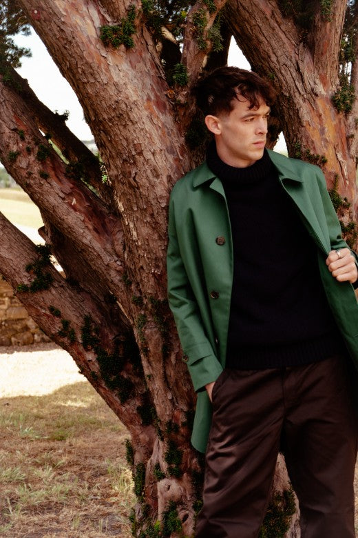 Bottle Green Mack Coat for Men