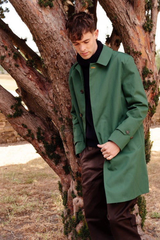 Bottle Green Mack Coat for Men