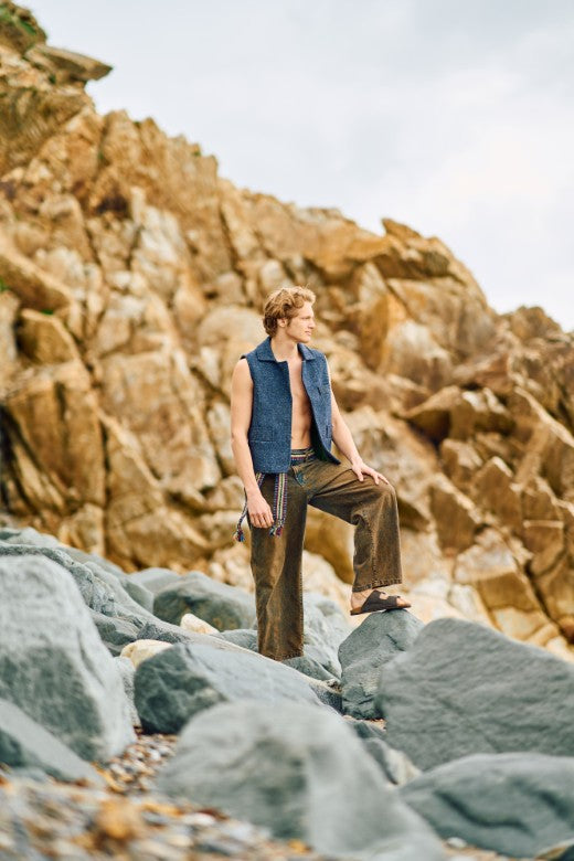 Brown Irish Tweed Gilet-Clothing-STABLE of Ireland