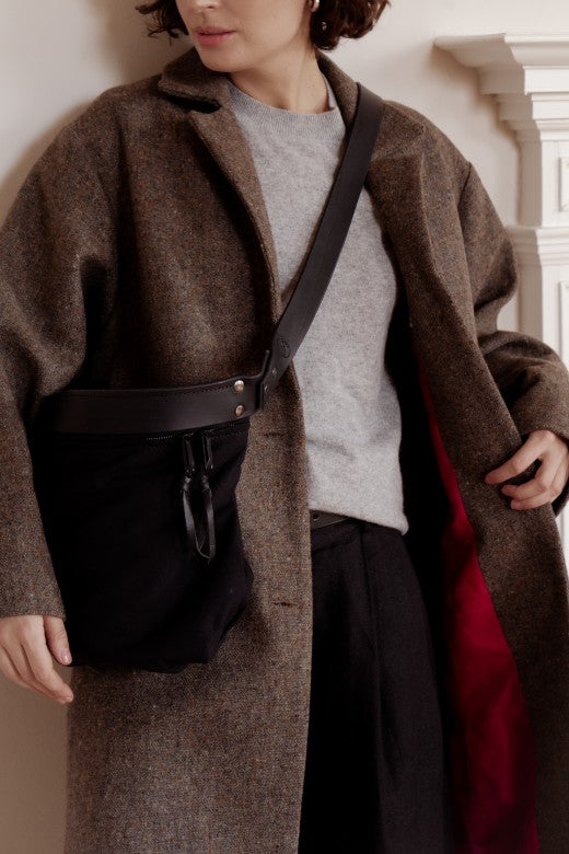 Canvas and Leather Cross Body Bag-Handbags, Wallets & Cases-STABLE of Ireland