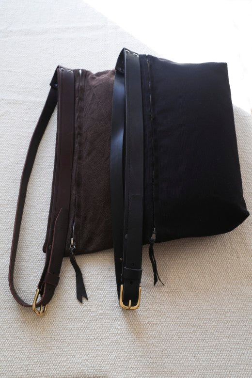 Canvas and Leather Cross Body Bag-Handbags, Wallets & Cases-STABLE of Ireland