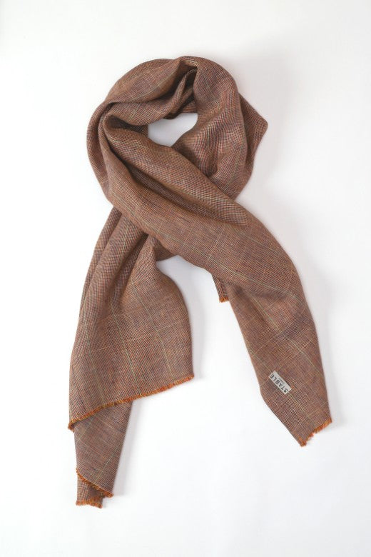 The STABLE Irish Linen Scarf - Cinnamon Brown