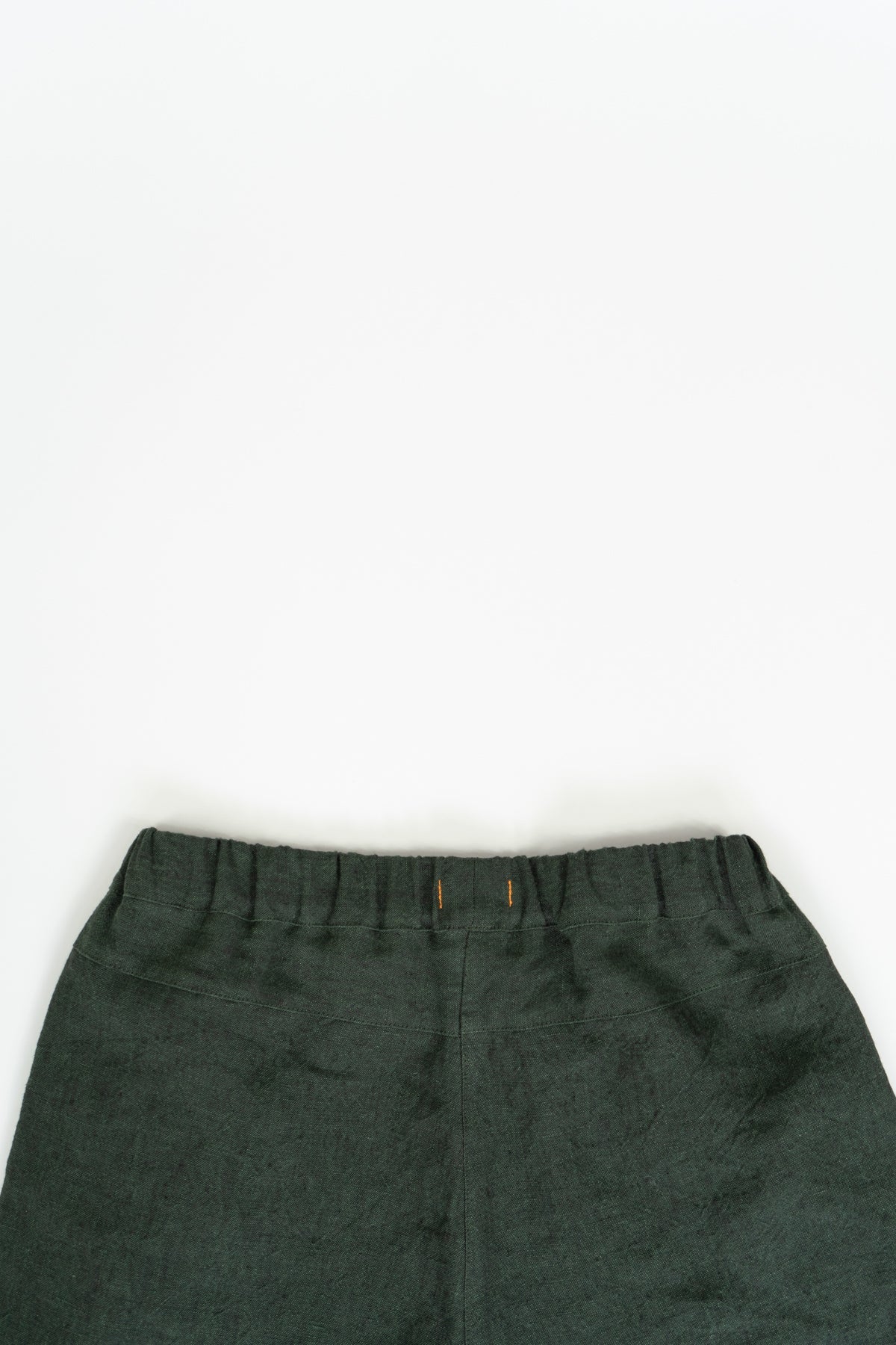 Dark Green Irish Linen Cuff Trouser-Trousers-STABLE of Ireland