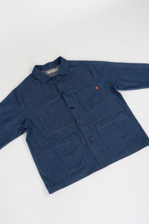 Denim Blue Utility Jacket-Coats & Jackets-STABLE of Ireland