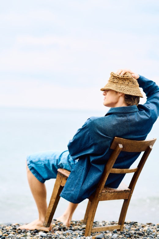 Denim Blue Utility Jacket-Coats &amp; Jackets-STABLE of Ireland