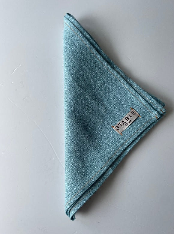 Duck Egg Blue Irish Linen Napkin-Table Linens-STABLE of Ireland