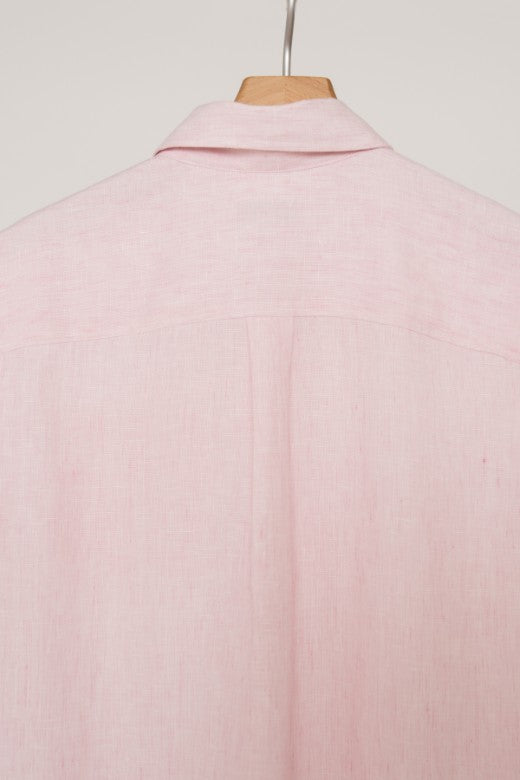 Dusty Pink Irish Linen Shirt-Shirt-STABLE of Ireland