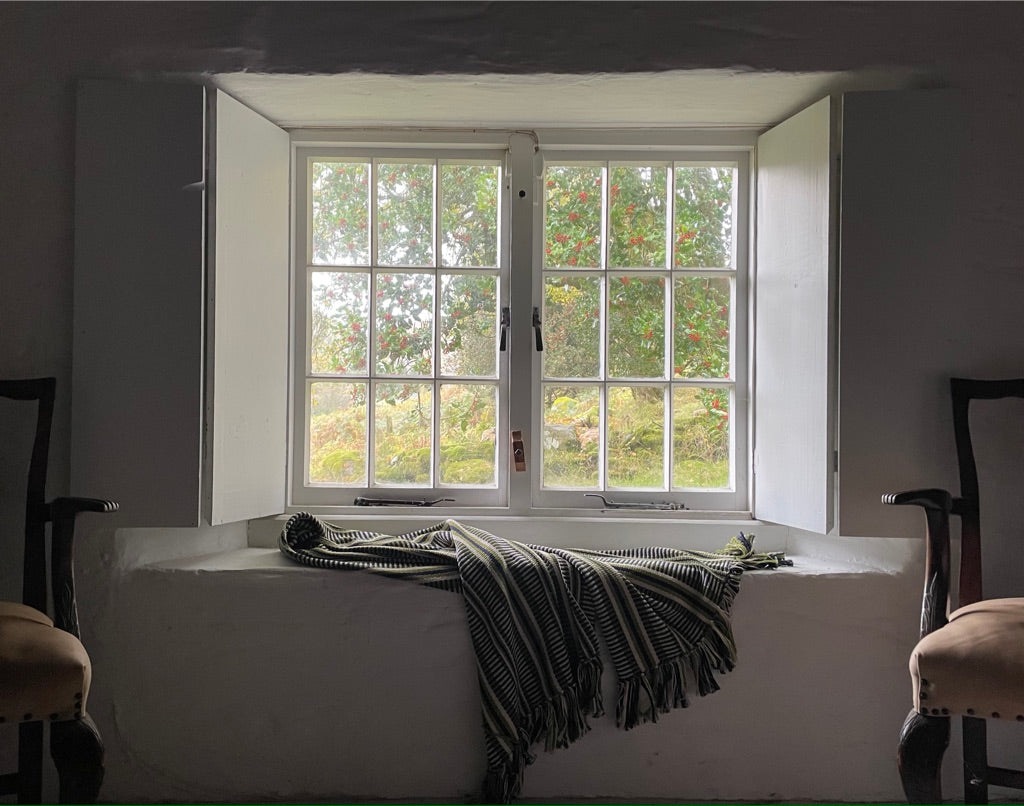 Green & Black Long Island Large Scarf-Scarves & Shawls-STABLE of Ireland