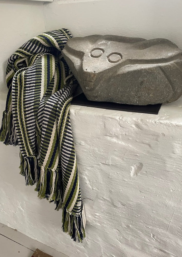 Green & Black Long Island Scarf-Scarves & Shawls-STABLE of Ireland