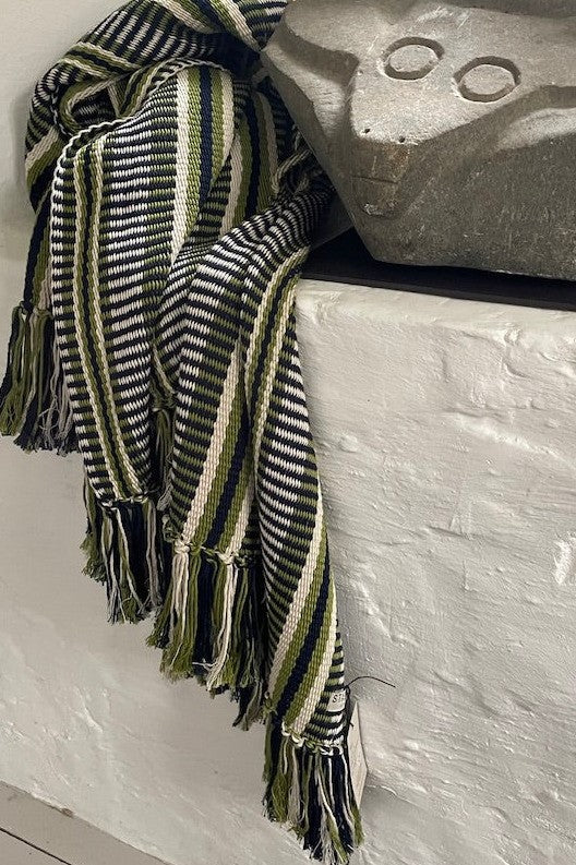 Green & Black Long Island Large Scarf-Scarves & Shawls-STABLE of Ireland