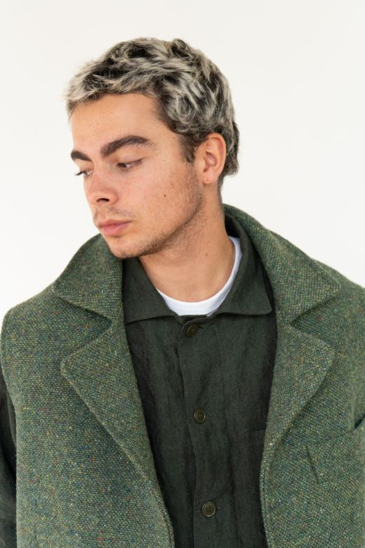Green Irish Tweed Gilet-Clothing-STABLE of Ireland