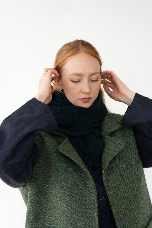 Green Irish Tweed Gilet-Clothing-STABLE of Ireland
