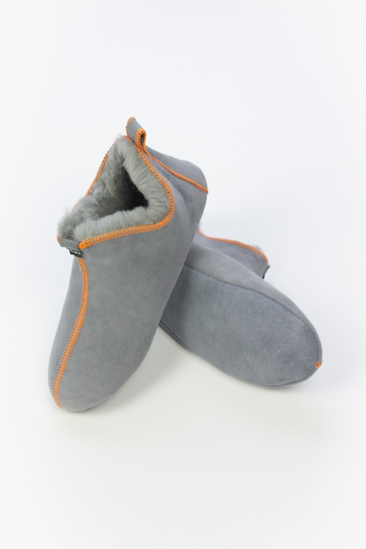 Grey Sheepskin Slipper Booties-Shoes-STABLE of Ireland