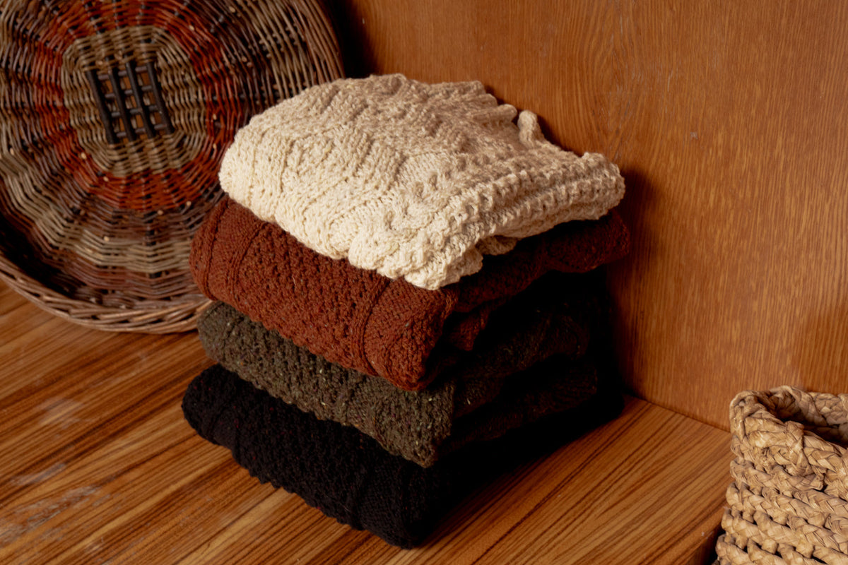 Handknit Aran Box Jumper for Men TEST-Jumper-STABLE of Ireland