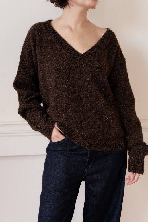 Handknit V Neck Jumper-Jumper-STABLE of Ireland