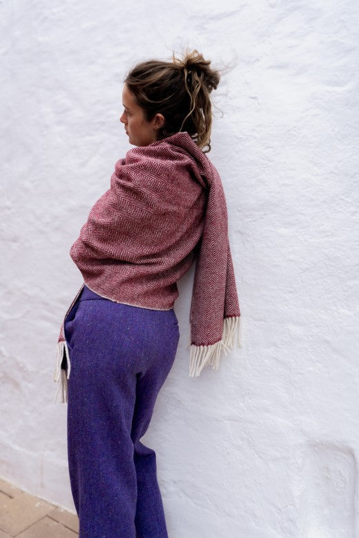 Handwoven Herringbone Scarf-Scarves & Shawls-STABLE of Ireland