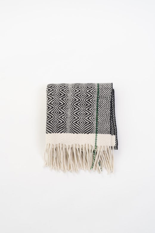 Handwoven Merino Wool Zebra Scarf-Scarves & Shawls-STABLE of Ireland