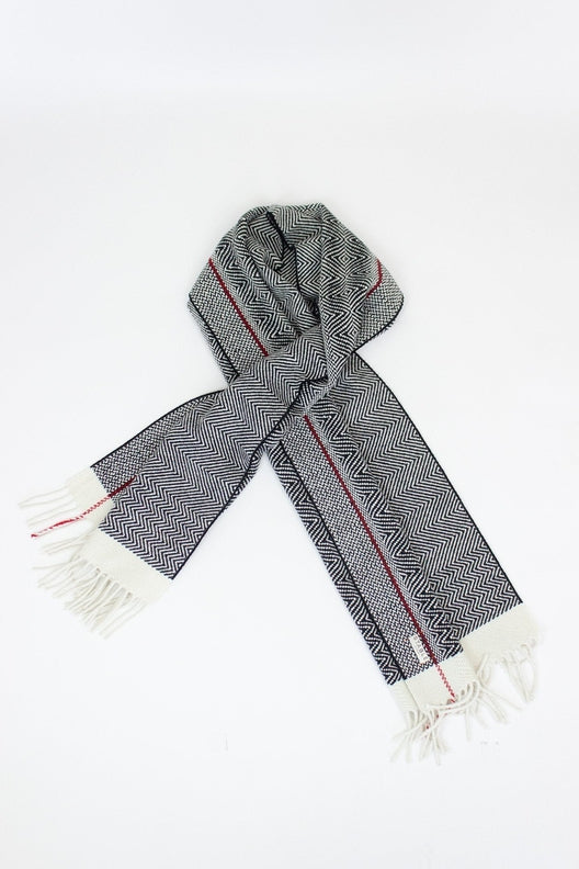 Handwoven Merino Wool Zebra Scarf-Scarves & Shawls-STABLE of Ireland