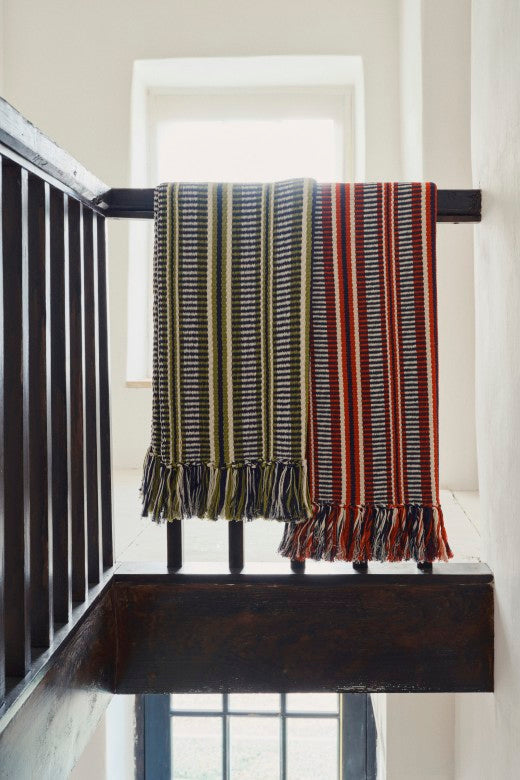 Red & Blue Long Island Crios Large Scarf-Scarves & Shawls-STABLE of Ireland