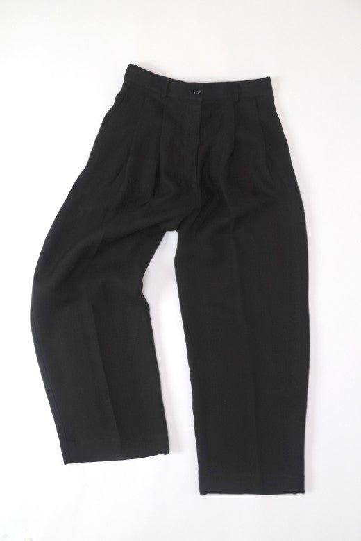 Irish Linen High Waist Pleated Trousers-Trousers-STABLE of Ireland