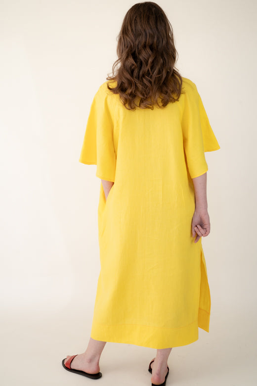 Irish Linen Kaftan Dress-Dresses-STABLE of Ireland