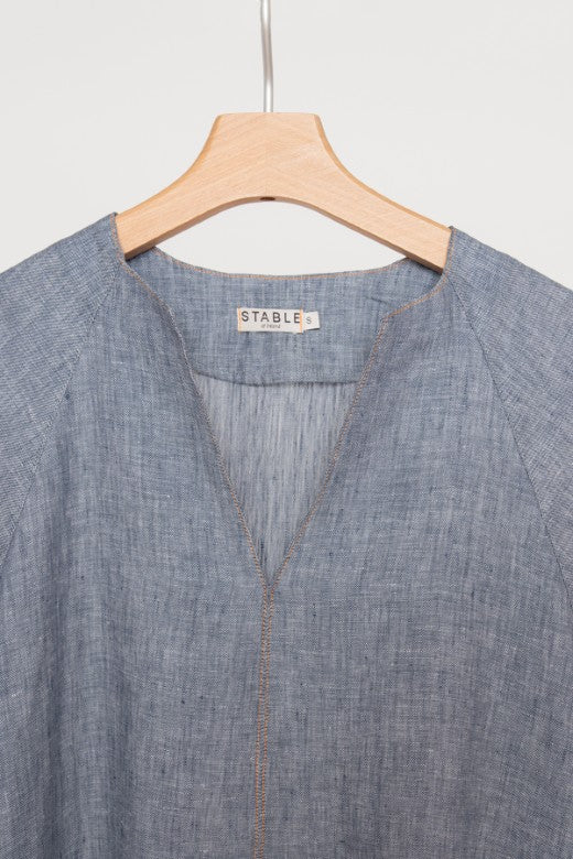 Irish Linen Kaftan Dress-Dresses-STABLE of Ireland