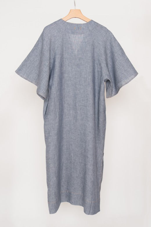 Irish Linen Kaftan Dress-Dresses-STABLE of Ireland