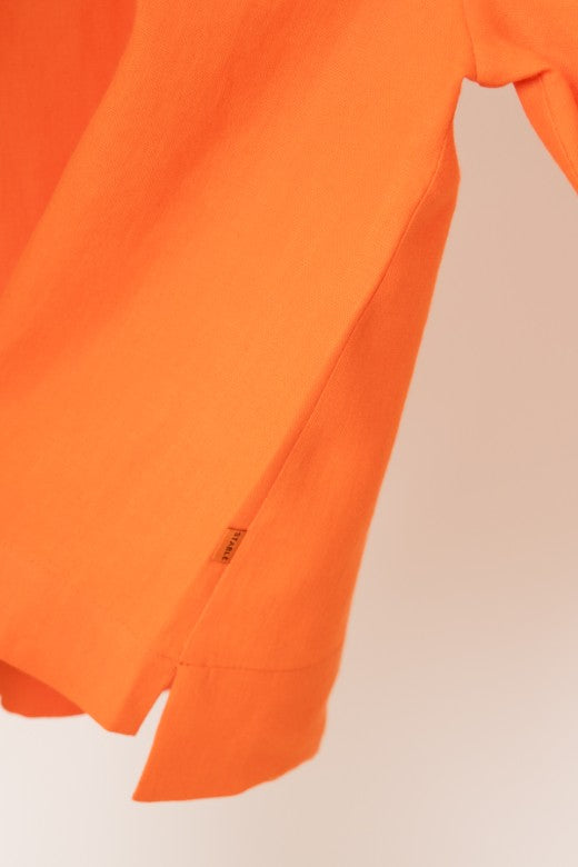 Irish Linen Top in Orange-Top-STABLE of Ireland