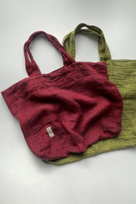 Irish Linen Extra Large Carry Bag in Shed Red