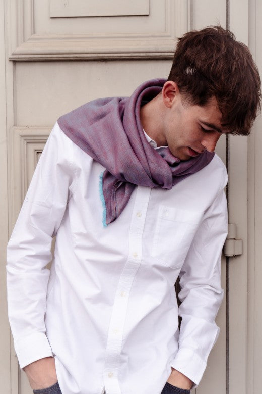 The STABLE Irish Linen Scarf - Purple