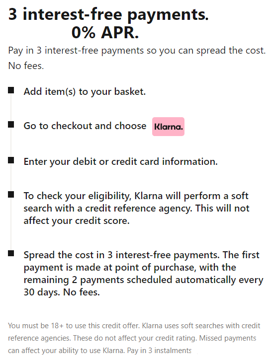 Paying with Klarna STABLE of Ireland
