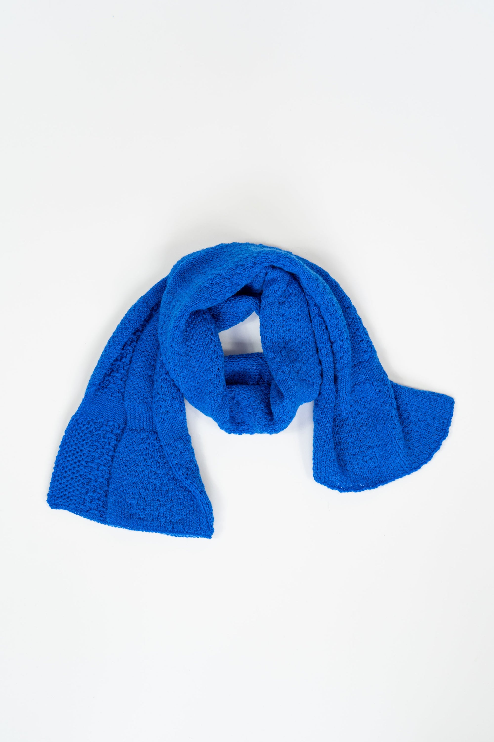 Klein Blue Small Merino Scarf-Scarves & Shawls-STABLE of Ireland