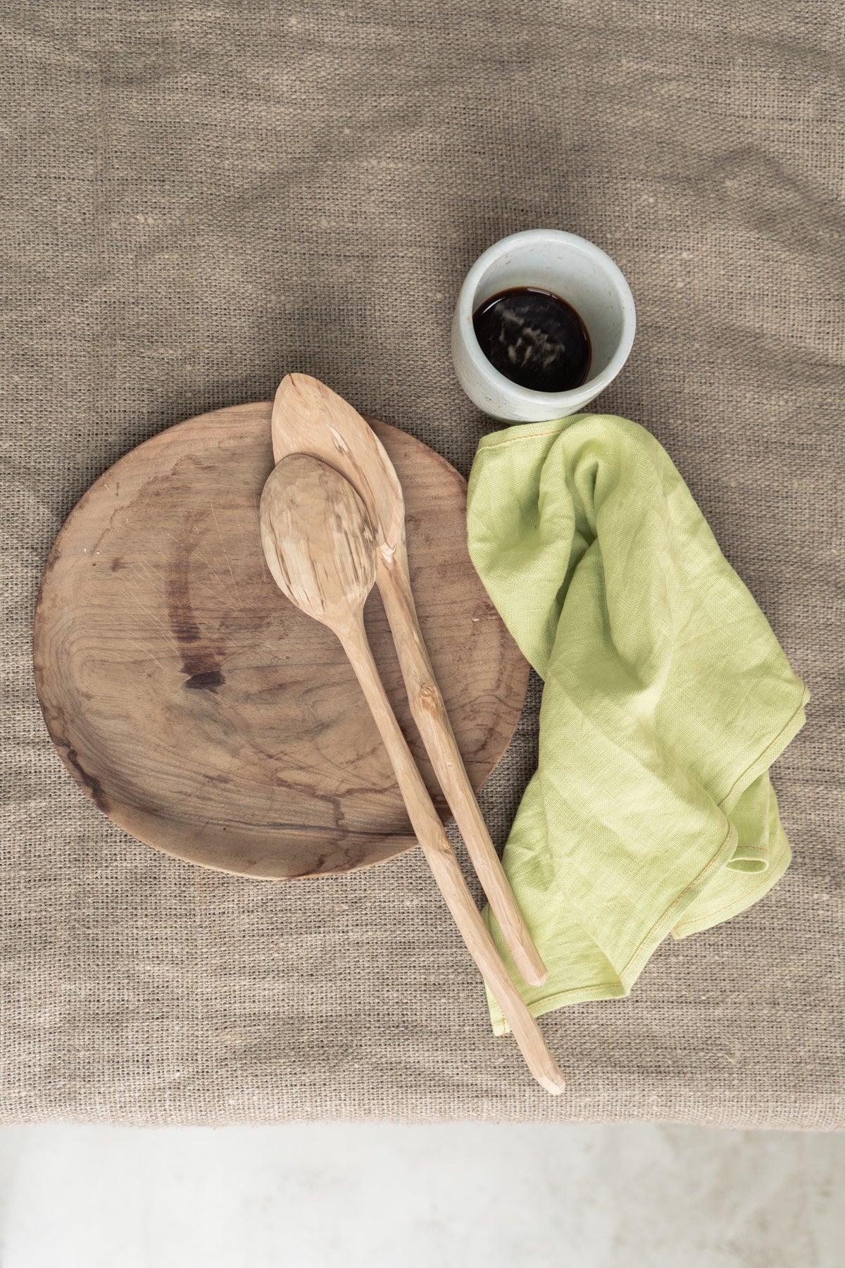Lime Green Irish Linen Napkin-Table Linens-STABLE of Ireland