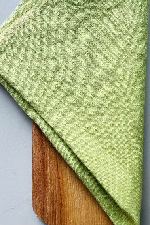Lime Green Irish Linen Napkin-Table Linens-STABLE of Ireland