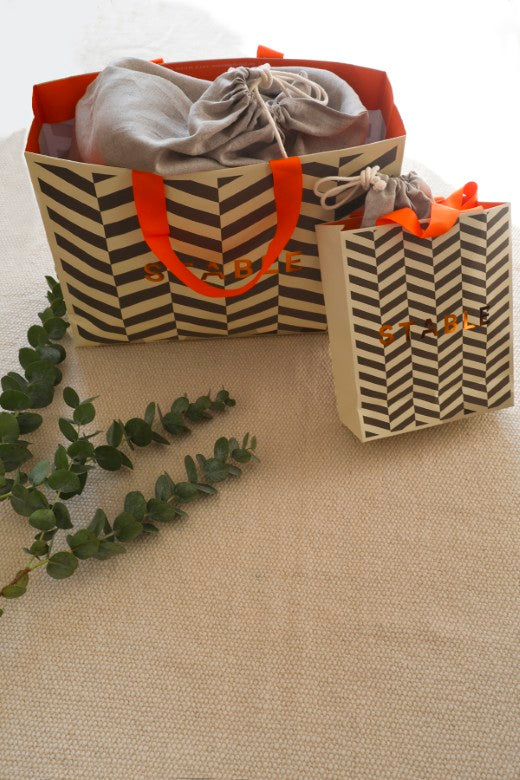 Linen Bag Gift Wrapping Service by STABLE-STABLE of Ireland