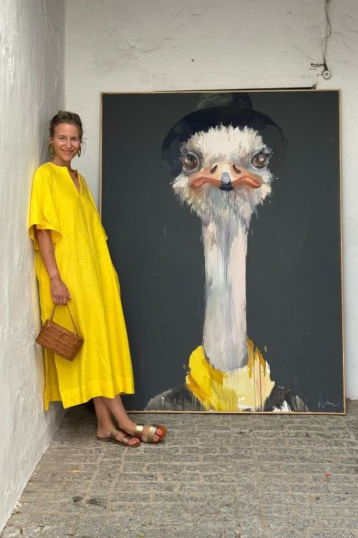 Irish Linen Kaftan Dress