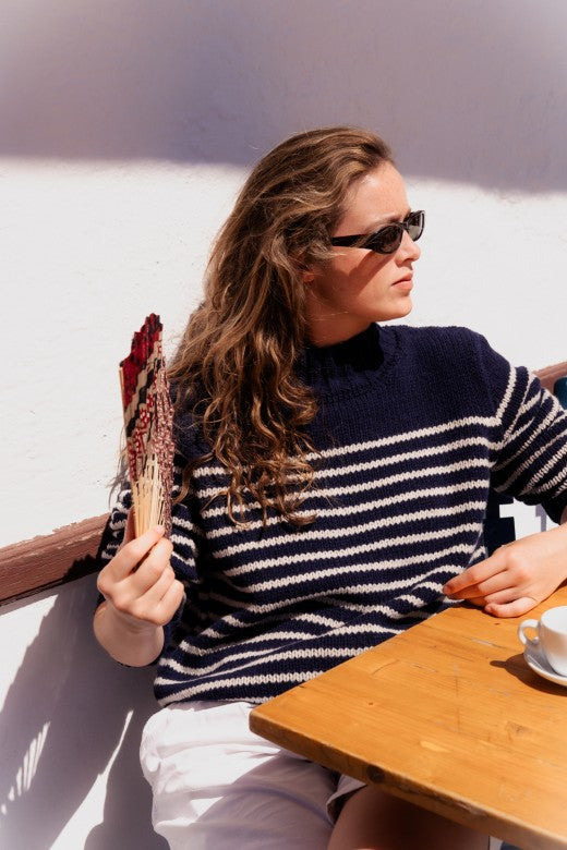 Men's Stripe Sweater-Jumper-STABLE of Ireland
