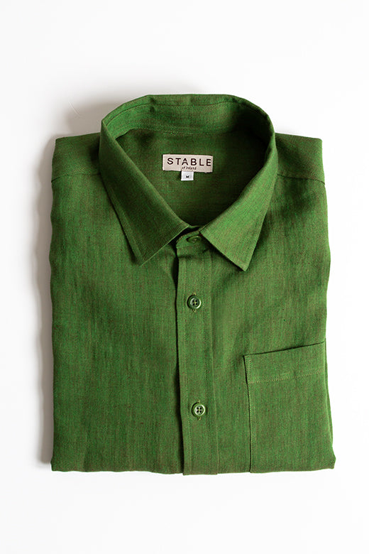 Moss Green Irish Linen Shirt Moss Green Irish Linen Shirt