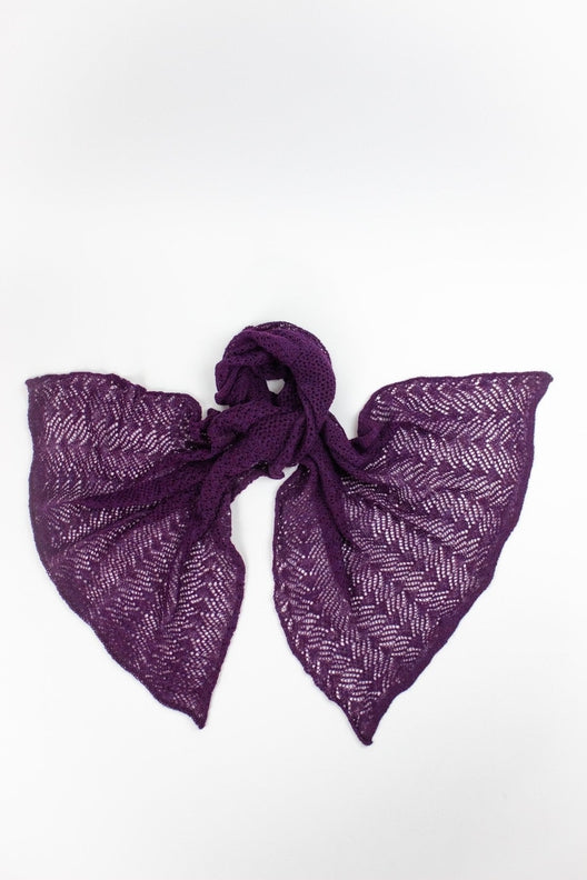 Mulberry Knit Lace Alpaca Scarf-Scarves & Shawls-STABLE of Ireland